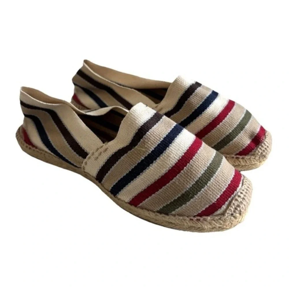 Diegos Authentic Canvas Espadrilles French Stripes Women US 8 EU38 Made in Spain
